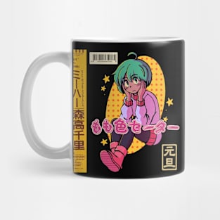 vaporwave anime aesthetic pink kawaii city pop Mug